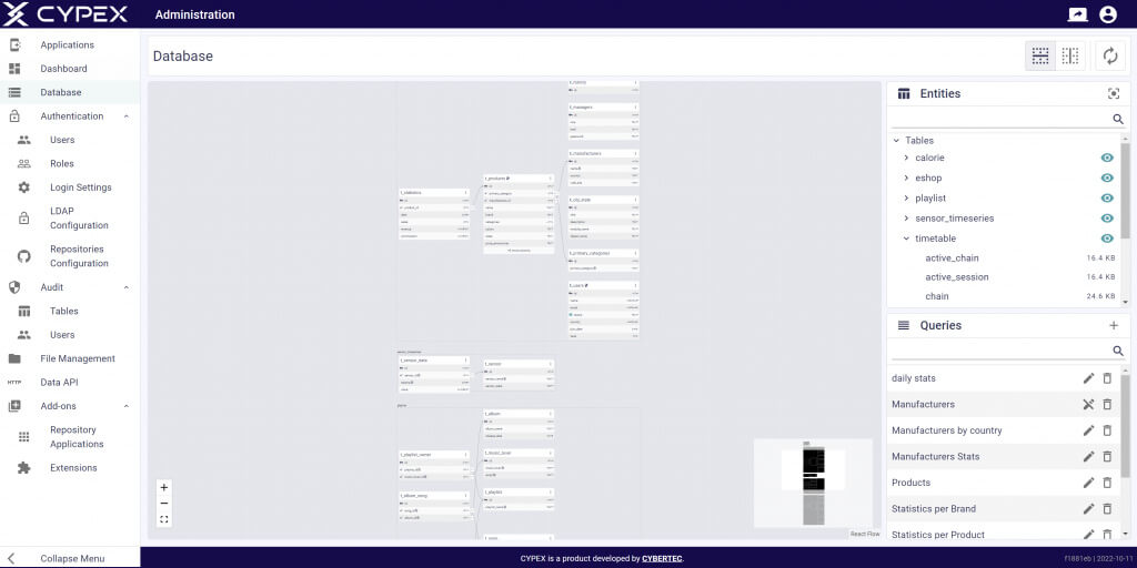 Database section (model builder)