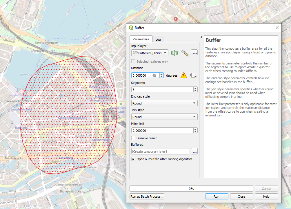 Buffer - QGIS