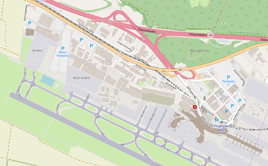 Map of Schwechat - Geoserver