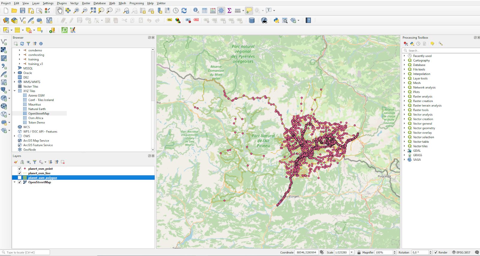 Visualizing data with QGIS