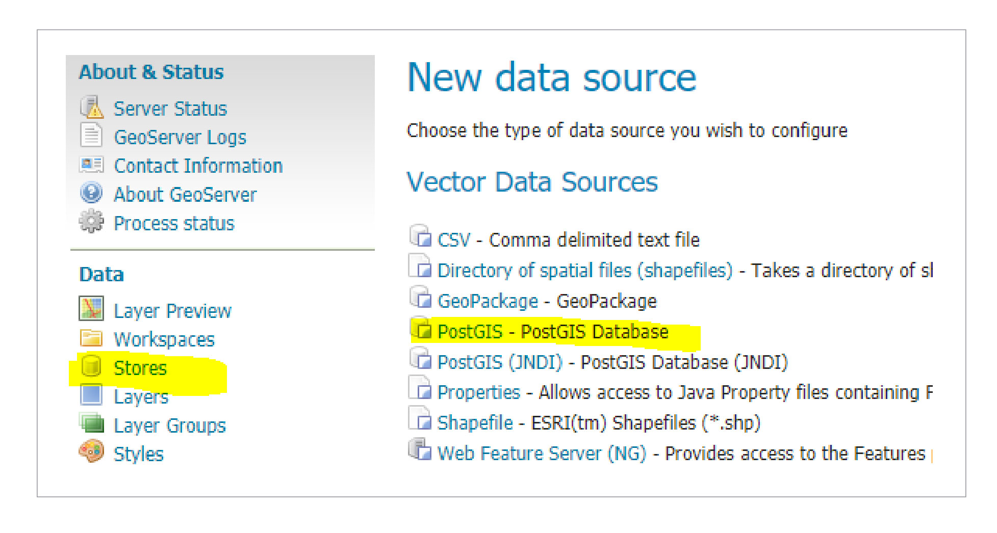 Figure 4 Add new data source