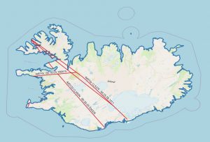 Figure 3 Clipped vectors intersecting with Iceland: Mobility DB