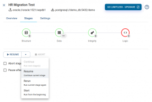 PostgreSQL Migration - Resume migration with controls - CYBERTEC Migrator