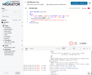 PostgreSQL Migration - resume with floating control - CYBERTEC Migrator