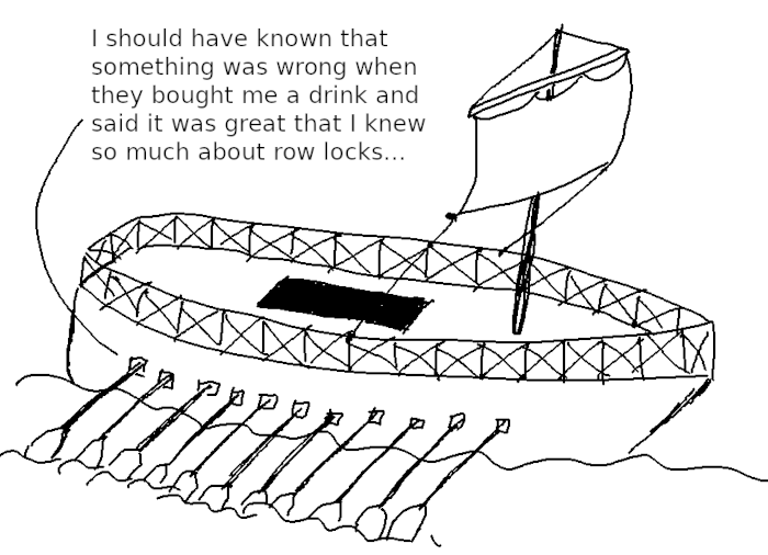 Postgresql comic - rower complains about row locks