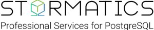 stormatics logo - professional services for Postgresql
