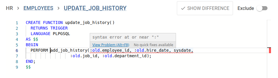 PostgreSQL Migration - syntax error trigger - CYBERTEC Migrator